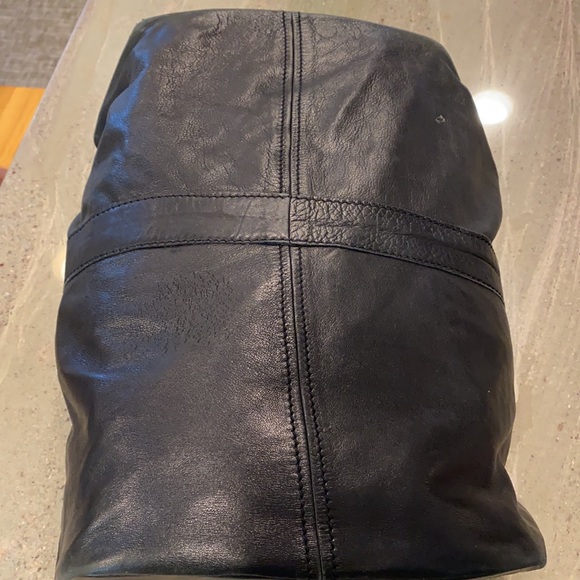 Longchamp vintage black leather weekender valise - Picture 5 of 9